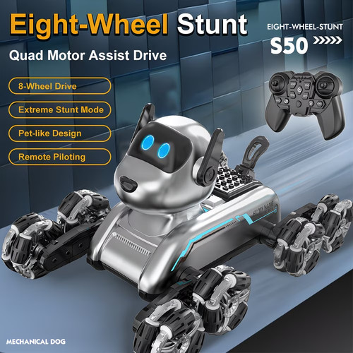 Robot dog toys stunt - rc,