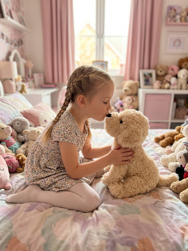 Realistic cuddly toy dog - realistic,
