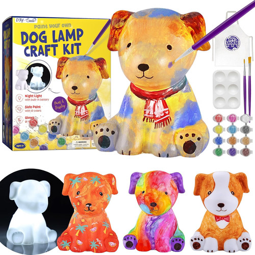 Paint your own dog - dog, lamp