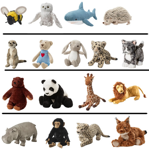 Ikea assorted soft toys cute - assorted,