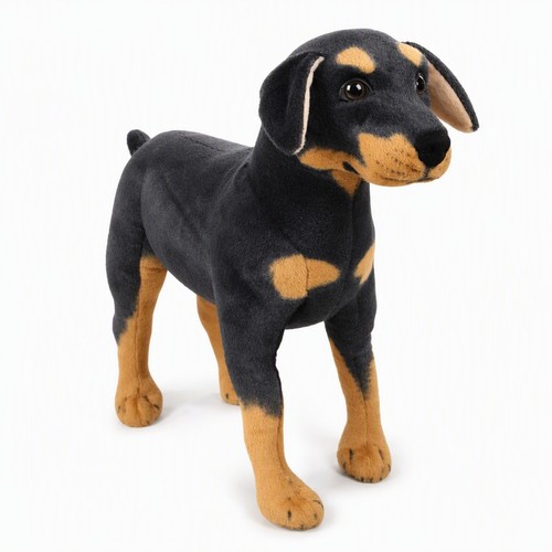 Standing black power dog - black,