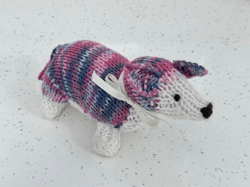 Pink white cute stuffed - white,